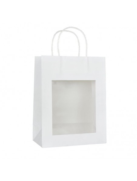 Achetez Sac Vitrine Kraft Blanc - Grand modèle - Emballages Cadeaux à l'herboristerie Louis Image principale de Sac Vitrine Kraft Blanc - Grand modèle - Emballages Cadeaux