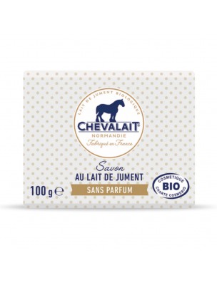 Image de Savon Sans Parfum au Lait de Jument Bio - Peaux Fragiles 100g - Chevalait depuis Lait de Jument 500mg Bio - Immunité et Peau | Chevalait