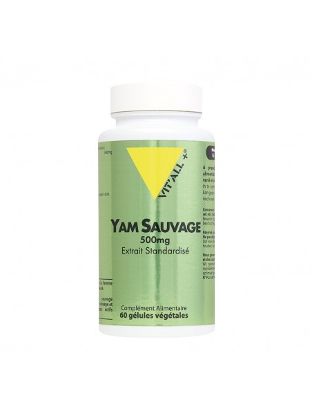 Achetez Yam sauvage 500mg - Ménopause 60 gélules végétales - Vit'all+ à l'herboristerie Louis Image principale de Yam sauvage 500mg - Ménopause 60 gélules végétales - Vit'all+