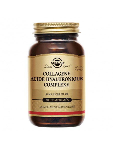 Achetez Collagène, Acide Hyaluronique Complexe - Beauté de la Peau 30 comprimés - Solgar à l'herboristerie Louis Image principale de Collagène, Acide Hyaluronique Complexe - Beauté de la Peau 30 comprimés - Solgar