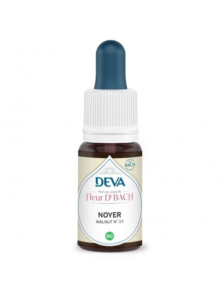 Achetez Noyer Bio - Aide au changement et protection Élixir Floral de Bach 15 ml - Deva à l'herboristerie Louis Image principale de Noyer Bio - Aide au changement et protection Élixir Floral de Bach 15 ml - Deva