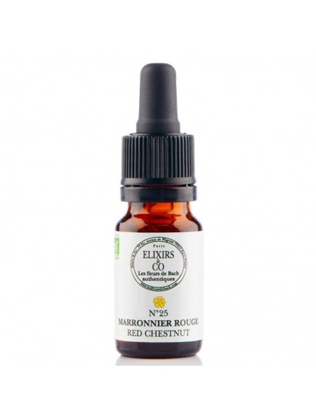 Achetez Marronnier rouge (Red Chestnut) N°25 Bio - Paix Mentale Fleurs de Bach 10 ml - Elixirs and Co à l'herboristerie Louis Image principale de Marronnier rouge (Red Chestnut) N°25 Bio - Paix Mentale Fleurs de Bach 10 ml - Elixirs and Co