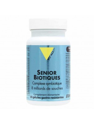 Image de Senior Biotiques 8 milliards - Digestion 30 gélules - Vit'all+ depuis Viorne bourgeon Bio - Poumons 30 ml - Herbalgem