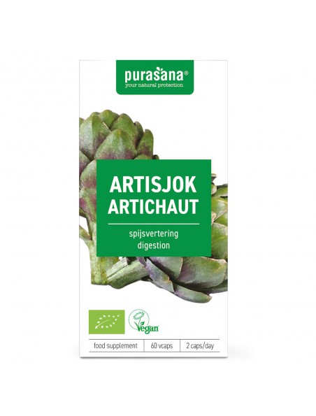 Achetez Artichaut Bio - Foie et digestion 120 capsules - Purasana à l'herboristerie Louis Image principale de Artichaut Bio - Foie et digestion 120 capsules - Purasana