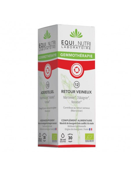 Achetez Retour Veineux Complexe n°12 Bio - Circulation 30 ml - Equi-Nutri à l'herboristerie Louis Image principale de Retour Veineux Complexe n°12 Bio - Circulation 30 ml - Equi-Nutri