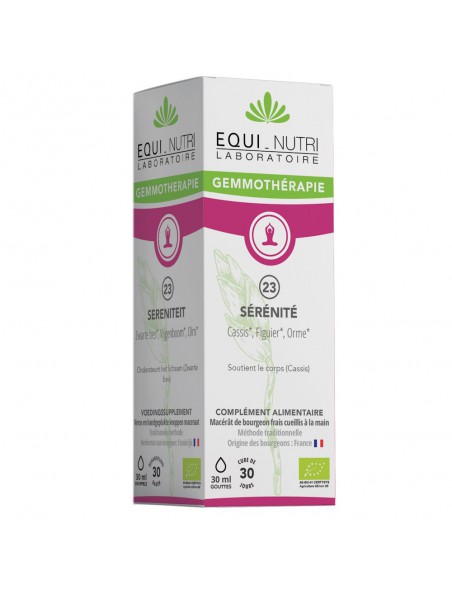 Achetez Sérénité Complexe n°23 Bio - Sommeil et Stress 30 ml - Equi-Nutri à l'herboristerie Louis Image principale de Sérénité Complexe n°23 Bio - Sommeil et Stress 30 ml - Equi-Nutri