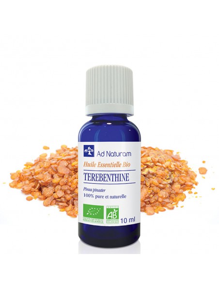 Achetez Térébenthine Bio - Huile essentielle de Pinus pinaster 10 ml - Ad Naturam à l'herboristerie Louis Image principale de Térébenthine Bio - Huile essentielle de Pinus pinaster 10 ml - Ad Naturam