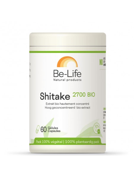 Achetez Shitake 2700 BIO - Défenses Naturelles 60 gélules - Be-Life à l'herboristerie Louis Image principale de Shitake 2700 BIO - Défenses Naturelles 60 gélules - Be-Life