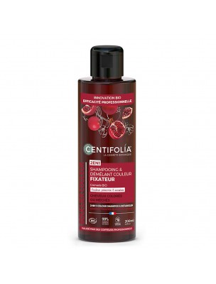 Image de Shampooing Démêlant Couleur 2 en 1 Bio - Cheveux Colorés ou Méchés 200 ml - Centifolia depuis Thé Noir Exotique Bio - 100g. Marque : 