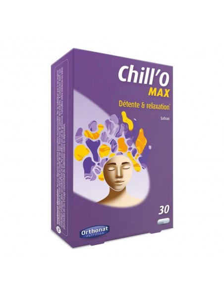 Achetez Chill'O Max - Détente et Relaxation 30 gélules - Orthonat Nutrition à l'herboristerie Louis Image principale de Chill'O Max - Détente et Relaxation 30 gélules - Orthonat Nutrition