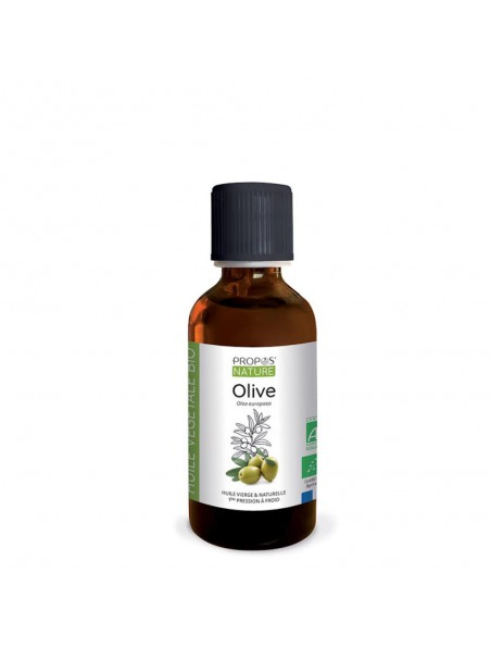 Achetez Olive Bio - Huile végétale d'Olea europaea 50 ml - Propos Nature à l'herboristerie Louis Image principale de Olive Bio - Huile végétale d'Olea europaea 50 ml - Propos Nature