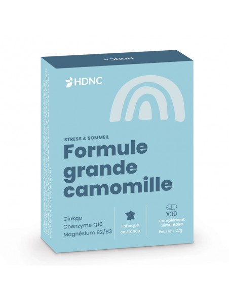 Achetez Formule Grande Camomille - Stress et Sommeil 30 comprimés - HDNC à l'herboristerie Louis Image principale de Formule Grande Camomille - Stress et Sommeil 30 comprimés - HDNC