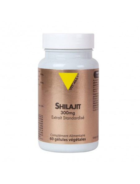 Achetez Shilajit 300 mg - Détox et Tonus 60 gélules végétales - Vit'all+ à l'herboristerie Louis Image principale de Shilajit 300 mg - Détox et Tonus 60 gélules végétales - Vit'all+