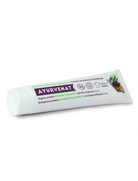 Achetez Dentifrice au Miswak Bio - Ayurvenat 75 ml - Le Secret Naturel à l'herboristerie Louis Image principale de Dentifrice au Miswak Bio - Ayurvenat 75 ml - Le Secret Naturel