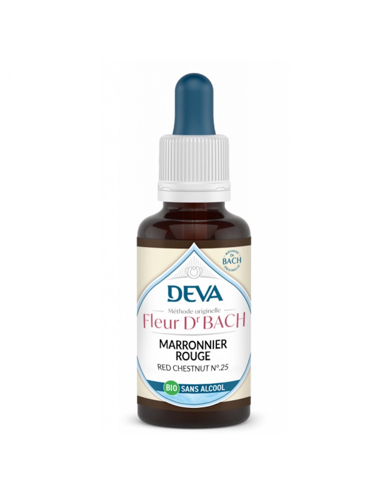 Image principale de la modale pour Marronnier rouge Sans Alcool Bio - Sérénité envers autrui Élixir Floral de Bach 30 ml - Deva