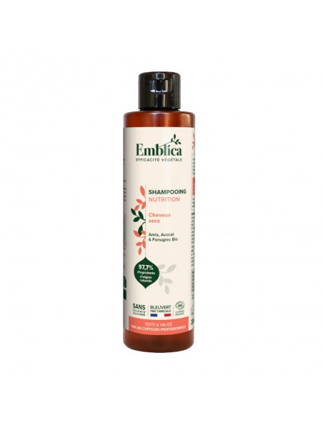 Achetez Shampooing Nutrition Bio - Soin des Cheveux 200ml - Emblica à l'herboristerie Louis Image principale de Shampooing Nutrition Bio - Soin des Cheveux 200ml - Emblica