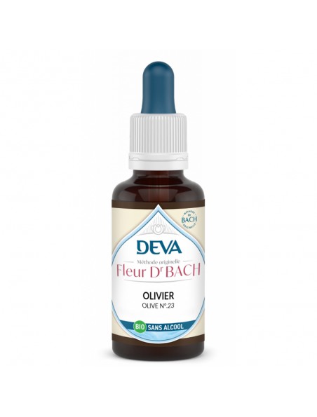Achetez Olivier Sans Alcool Bio - Régénération et Vitalité Élixir Floral de Bach 30 ml - Deva à l'herboristerie Louis Image principale de Olivier Sans Alcool Bio - Régénération et Vitalité Élixir Floral de Bach 30 ml - Deva