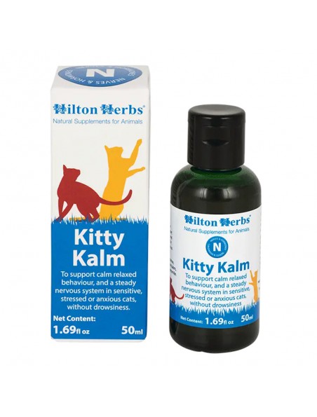Achetez Kitty Kalm - Système nerveux des chats 50 ml - Hilton Herbs à l'herboristerie Louis Image principale de Kitty Kalm - Système nerveux des chats 50 ml - Hilton Herbs