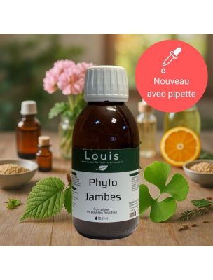 Image de Phyto Jambes Bio - Teinture mère de plantes 125 ml depuis Vinalège Bio - Dietaroma - Circulation 45 comprimés