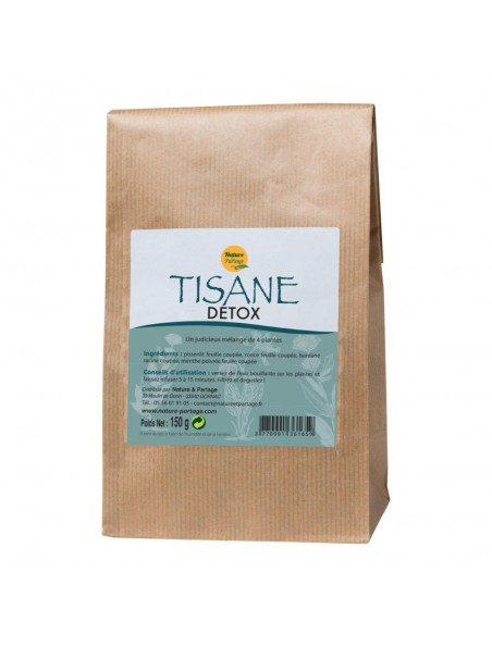 Achetez Tisane Detox - Tisane 150 grammes - Nature et Partage à l'herboristerie Louis Image principale de Tisane Detox - Tisane 150 grammes - Nature et Partage