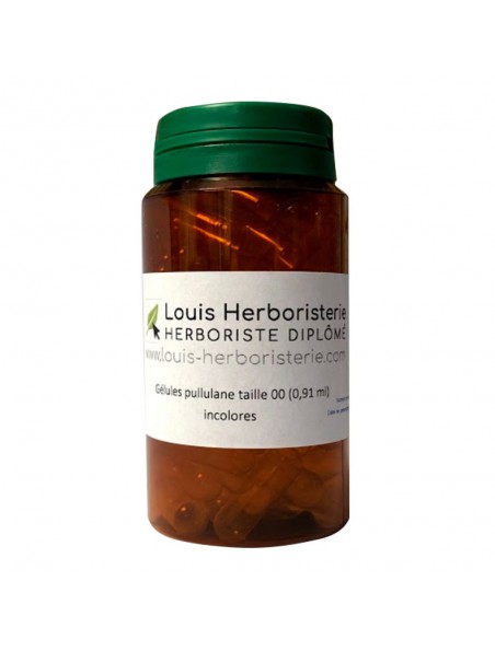 Achetez Gélules Pullulanes vides incolores Taille 00 - 60 gélules à l'herboristerie Louis Image principale de Gélules Pullulanes vides incolores Taille 00 - 60 gélules