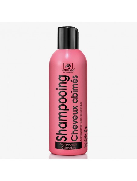Achetez Shampooing Cheveux abîmés bio - Argile rouge et Calendula 200 ml - Naturado à l'herboristerie Louis Image principale de Shampooing Cheveux abîmés bio - Argile rouge et Calendula 200 ml - Naturado