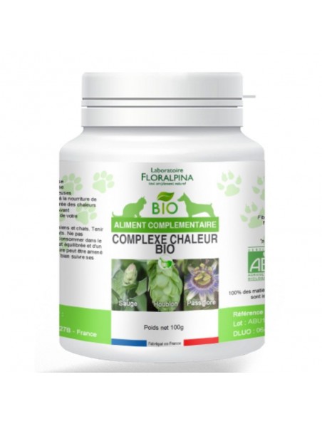 Achetez Complexe Chaleur Bio - Chaleurs des Chiens et Chats 100 g - Floralpina à l'herboristerie Louis Image principale de Complexe Chaleur Bio - Chaleurs des Chiens et Chats 100 g - Floralpina