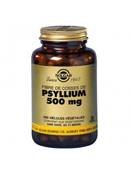 Achetez Psyllium blond - Transit et coupe-faim 200 gélules - Solgar à l'herboristerie Louis Image principale de Psyllium blond - Transit et coupe-faim 200 gélules - Solgar