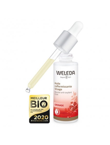 Achetez Huile Raffermissante à la Grenade Visage - Action anti-oxydante - 30 ml - Weleda à l'herboristerie Louis Image principale de Huile Raffermissante à la Grenade Visage - Action anti-oxydante - 30 ml - Weleda