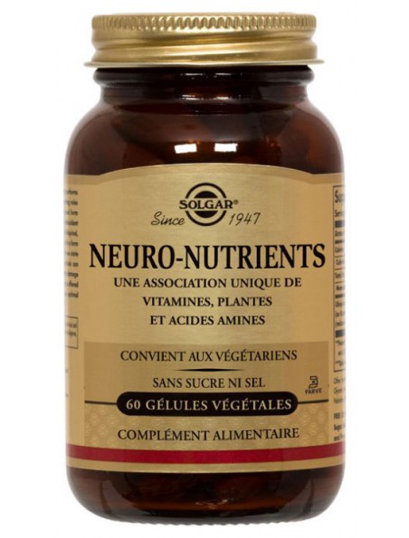 Achetez Neuro Nutrients - Mémoire et Stress 60 gélules végétales - Solgar à l'herboristerie Louis Image principale de Neuro Nutrients - Mémoire et Stress 60 gélules végétales - Solgar