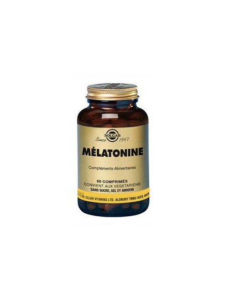 Achetez Mélatonine 1 mg - Sommeil 60 comprimés - Solgar à l'herboristerie Louis Image principale de Mélatonine 1 mg - Sommeil 60 comprimés - Solgar