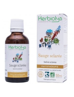 Image de Sauge sclarée Bio - Cycle et Pré-ménopause Teinture-mère Salvia sclarea 50 ml - Herbiolys depuis Teinture-mère Airelle rouge - Ménopause et Ostéoporose 50ml - Herbiolys