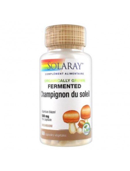 Achetez Champignon du soleil fermenté - Immunité et Détox - 60 capsules - Solaray à l'herboristerie Louis Image principale de Champignon du soleil fermenté - Immunité et Détox - 60 capsules - Solaray
