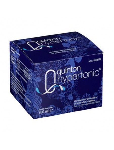 Achetez Quinton Hypertonique - Eau de Quinton 30 ampoules de 10 ml - Quinton à l'herboristerie Louis Image principale de Quinton Hypertonique - Eau de Quinton 30 ampoules de 10 ml - Quinton