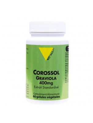 Image de Corossol Graviola 400 mg - Détente et Immunité 60 gélules végétales - Vit'all+ depuis Aloé arborescens lyophilisé - Téo Natura