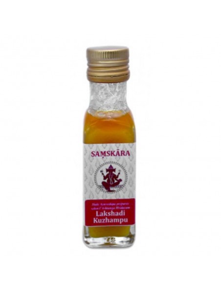 Achetez Lakshadi Kuzhampu - Huile Ayurvédique 100 ml - Samskara à l'herboristerie Louis Image principale de Lakshadi Kuzhampu - Huile Ayurvédique 100 ml - Samskara