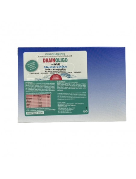 Achetez POE N°16 Drainoligo - Draineur général 20 ampoules - Bioligo à l'herboristerie Louis Image principale de POE N°16 Drainoligo - Draineur général 20 ampoules - Bioligo