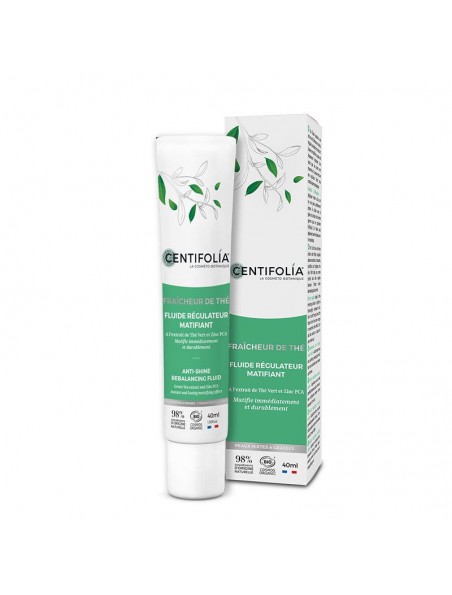Image principale de Fluide Régulateur Matifiant Fraîcheur de Thé Bio - Soin du visage 40 ml - Centifolia