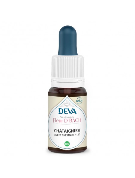 Achetez Châtaignier Bio - Libération et Transformation Elixir Floral de Bach 15 ml - Deva à l'herboristerie Louis Image principale de Châtaignier Bio - Libération et Transformation Elixir Floral de Bach 15 ml - Deva