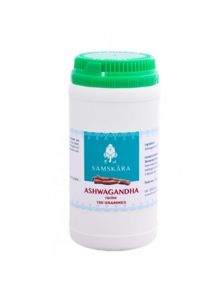 Achetez Ashwagandha racine poudre - Stress 100g - Samskara à l'herboristerie Louis Image principale de Ashwagandha racine poudre - Stress 100g - Samskara