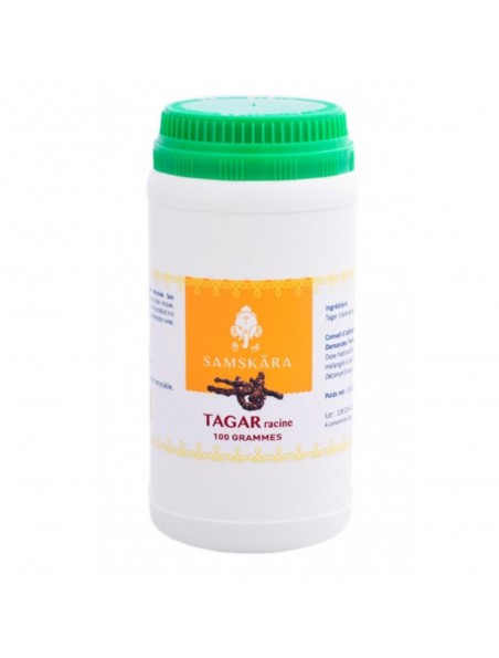 Achetez Tagar racine poudre - Sommeil et Stress 100g - Samskara à l'herboristerie Louis Image principale de Tagar racine poudre - Sommeil et Stress 100g - Samskara