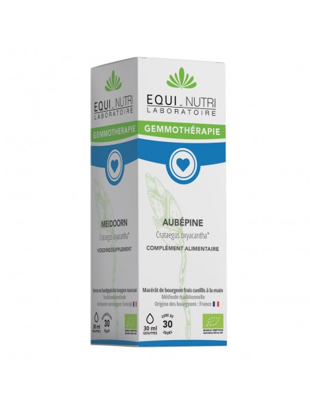 Achetez Aubépine Macérât de Jeune Pousse Bio - Stress et Tension 30 ml - Equi-Nutri à l'herboristerie Louis Image principale de Aubépine Macérât de Jeune Pousse Bio - Stress et Tension 30 ml - Equi-Nutri