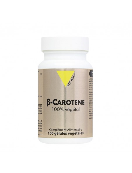 Achetez Béta-Carotène - Peau et Vision 100 gélules végétales - Vit'all+ à l'herboristerie Louis Image principale de Béta-Carotène - Peau et Vision 100 gélules végétales - Vit'all+