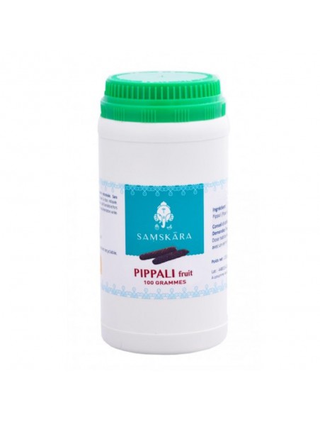 Achetez Pippali fruit poudre - Digestion 100g - Samskara à l'herboristerie Louis Image principale de Pippali fruit poudre - Digestion 100g - Samskara