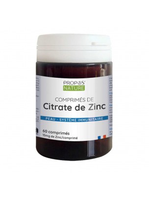 Image de Citrate de Zinc - Peau et Immunité 60 gélules - Propos Nature depuis Viorne bourgeon Bio - Poumons 30 ml - Herbalgem