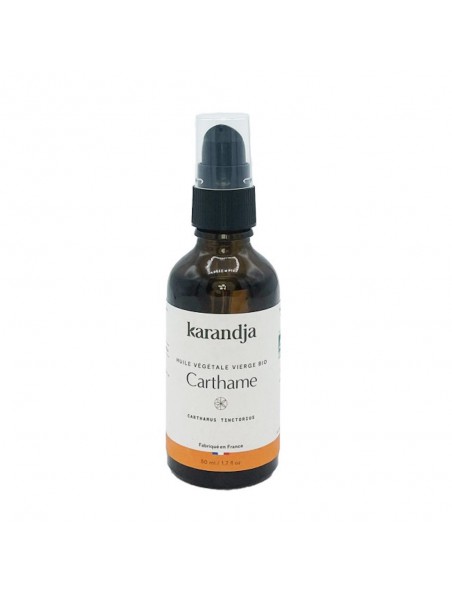 Achetez Carthame Bio - Huile Végétale de Carthamus tinctorius 50 ml - Karandja à l'herboristerie Louis Image principale de Carthame Bio - Huile Végétale de Carthamus tinctorius 50 ml - Karandja