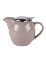 Image de Théière Boule Beige en Faïence 500 ml avec son filtre depuis Théières en verre, en fonte ou en céramique | Vente en ligne