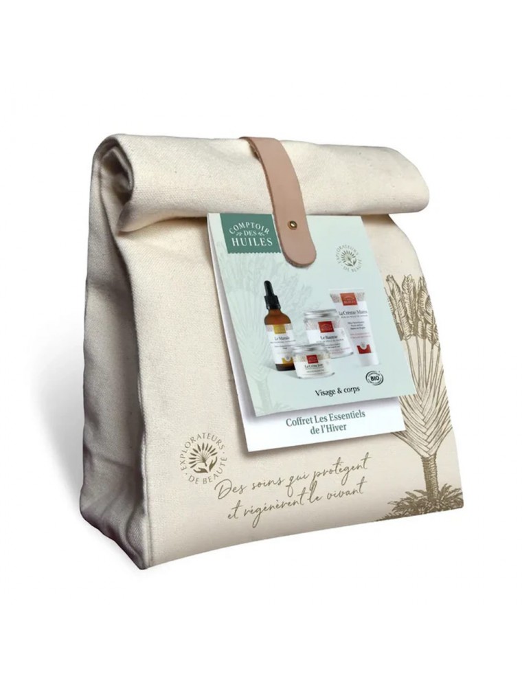 Image principale de la modale pour Coffret Les Essentiels de l'Hiver Bio - Soins Visage et Corps - Comptoir des Huiles