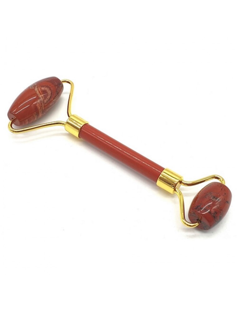 Image principale de la modale pour Gua-Sha Jade Rouge - Double Rouleau de Massage