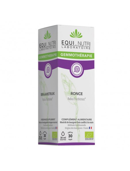 Achetez Ronce Macérât de Jeune Pousse Bio - Articulations et Respiration 30 ml - Equi-Nutri à l'herboristerie Louis Image principale de Ronce Macérât de Jeune Pousse Bio - Articulations et Respiration 30 ml - Equi-Nutri
